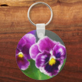 Porte-clés Pansies violettes (Recto)