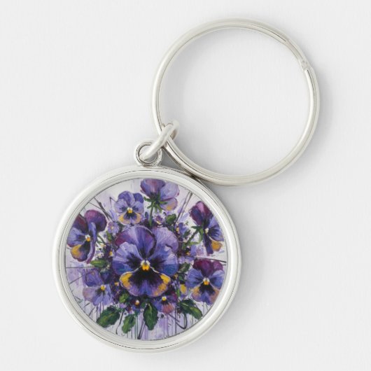 Porte-clés Pansy Bloom - Floral Charm (Devant)