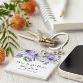 Porte-clés Pansy Memorial Funeral Photo Keychain (Devant Droit)