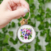 Porte-clés Pansy Perfection : Porte - clé d'argent étanche (Main)