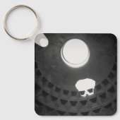 Porte-clés Panthéon Léger Crâne Rome Italie avec écriture (Recto)