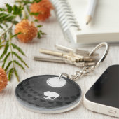 Porte-clés Panthéon Léger Crâne Rome Italie avec écriture (Devant droit)