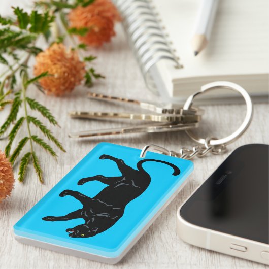 Porte-clés panthère noir (Devant droit)