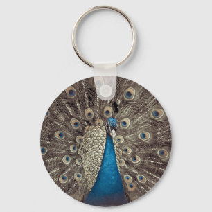 Porte-clés Paon Bleu Antique