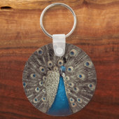 Porte-clés Paon Bleu Antique (Recto)