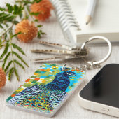 Porte-clés Paon emplumé II (Devant droit)