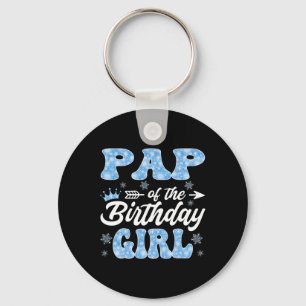 Porte-clés Pap De La Fille D'anniversaire Flocons Hiver Noël