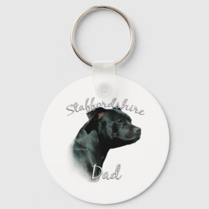 Porte-clés Papa 2 de bull-terrier du Staffordshire