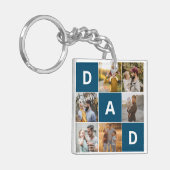 Porte-clés Papa 7 Grille photo multiple, cadeau Memento Keeps (Devant gauche)