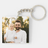 Porte-clés Papa 7 Grille photo multiple, cadeau Memento Keeps (Dos)