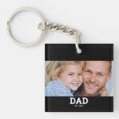 Porte-clés Papa a créé une photo moderne (Devant)