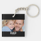 Porte-clés Papa a créé une photo moderne (Dos)