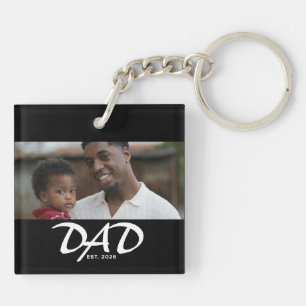 Porte-clés Papa a établi une photo audacieuse moderne