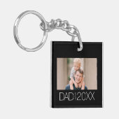 Porte-clés Papa a établi une photo de script moderne  (Devant gauche)