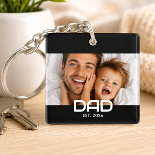 Porte-clés Papa a établi une photo moderne et audacieuse