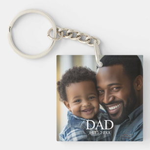 Porte-clés Papa a établi une photo simple moderne
