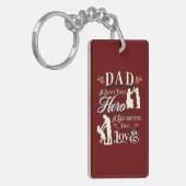 Porte-clés Papa A Son's First A Daughter First Love (Devant gauche)