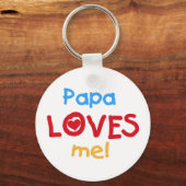 Porte-clés Papa aime mes t-shirts et cadeaux (Recto)