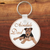 Porte-clés Papa Airedale (Recto)