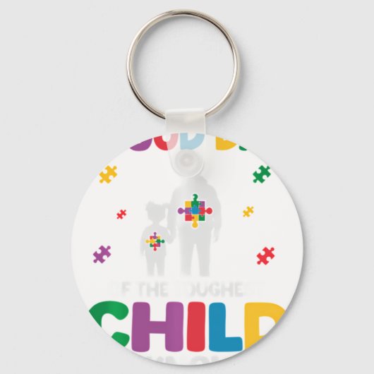 Porte-clés Papa autiste de fille (Recto)