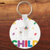 Porte-clés Papa autiste de fille (Recto)