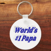 Porte-clés Papa avec texte bleu (Recto)