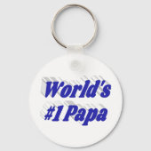 Porte-clés Papa avec texte bleu (Verso)