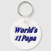 Porte-clés Papa avec texte bleu foncé (Recto)