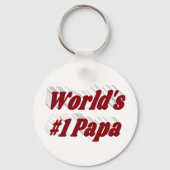 Porte-clés Papa avec texte bordeaux (Verso)