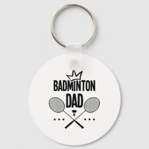 Porte-clés Papa Badminton Joueur de Badminton Volant Sport In