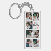 Porte-clés Papa Cadeau 7 Photo Collage Meilleur Papa Jamais (Devant gauche)