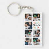 Porte-clés Papa Cadeau 7 Photo Collage Meilleur Papa Jamais (Devant)