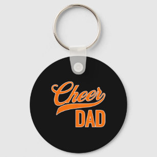 Porte-clés Papa cheer bleu et orange cheerleading appariement