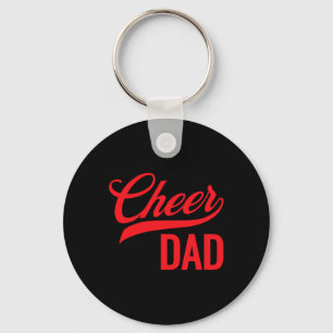 Porte-clés Papa cheerleader rouge et blanc tenue de cheerlead