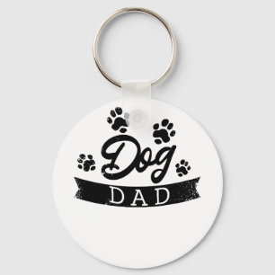 Porte-clés Papa Chien Design Drôle - Idée cadeau pour les pro