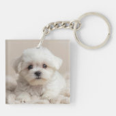 Porte-clés Papa Chien Fier Fête des Pères Double Face (Dos)