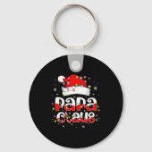 Porte-clés Papa Claus Funny Christmas Lights Pajama Family Ma (Recto)