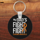 Porte-clés Papa combat Mon combat Lutte Leucémie Sensibilisat (Recto)