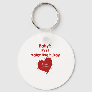 Porte-clés Papa d'amour de Valentine I de bébé