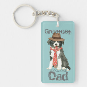Porte-clés Papa de border collie