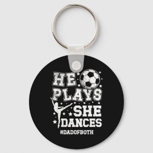 Porte-clés Papa de la danse et du soccer Papa dansant et Papa