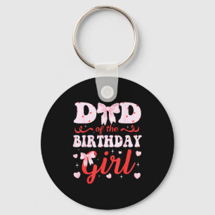 Porte-clés Papa de la fille d'anniversaire nœud papillon coqu