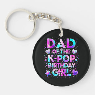 Porte-clés Papa de la musique coréenne d'anniversaire K-Pop