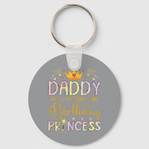 Porte-clés Papa de la princesse d'anniversaire Drôle de fille