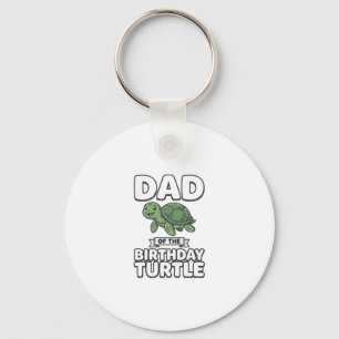 Porte-clés Papa de la tortue d'anniversaire Dessin de papa de