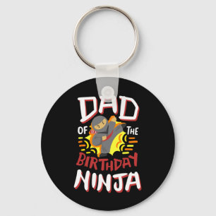 Porte-clés Papa De L'Anniversaire Ninja Karate Kids Anniversa