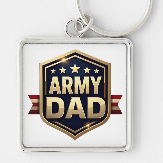 Porte-clés Papa de l'armée (Devant)