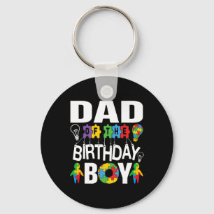 Porte-clés Papa De L'Autisme De Garçon Anniversaire