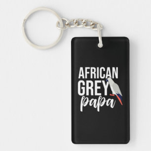 Porte-clés Papa de perroquet gris africain