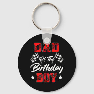 Porte-clés Papa de voiture de course du garçon qui fête son a